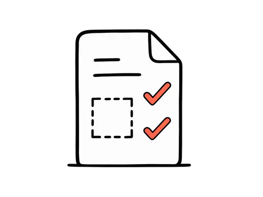 Документ с отмеченными границами работы